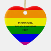 Pride Heart Keramik Ornament (Hinten)
