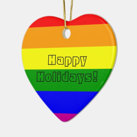 Pride Heart Keramik Ornament (Links)