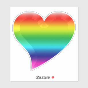 Pride Heart lgbtq lgbt Regenbogenfarben Muster Aufkleber