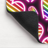 Pride Heart Neon Signs Mousepad (Ecke)