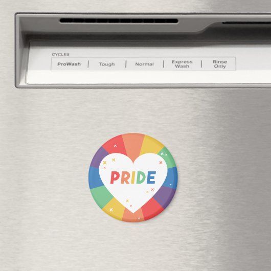 Pride Heart Sparkle Magnet (In Situ (Geschirrspüler))