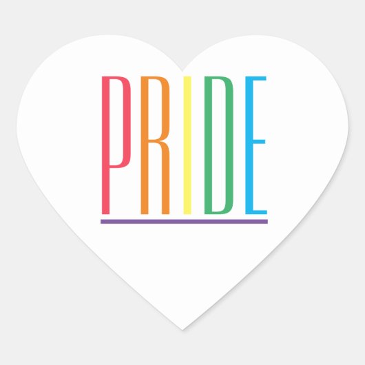 PRIDE Heart Stickers (Vorderseite)