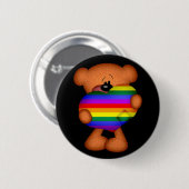 Pride Heart Teddy Bar Button (Vorne & Hinten)