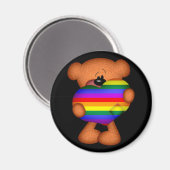 Pride Heart Teddy Bar Magnet (Vorderseite/Rückseite)