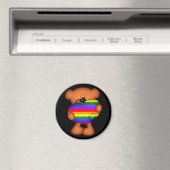 Pride Heart Teddy Bar Magnet (In Situ (Geschirrspüler))