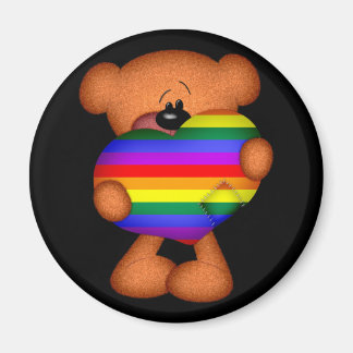 Pride Heart Teddy Bar Magnet