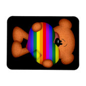 Pride Heart Teddy Bar Magnet (Horizontal)