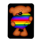Pride Heart Teddy Bar Magnet (Vertikal)