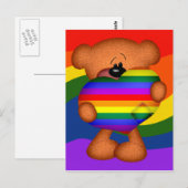 Pride Heart Teddy Bar Postkarte (Vorne/Hinten)
