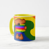 Pride Heart Teddy Bar Tasse (Vorderseite Links)