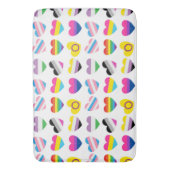 Pride Hearts Bath Mat Badematte (Vorderseite Vertikal)