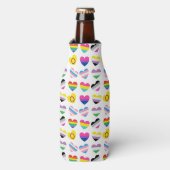 Pride Hearts Cozy Flaschenkühler (Flaschenvorderseite)