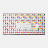 Pride Hearts Desk Mat Schreibtischunterlage (Tastatur & Maus)