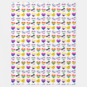 Pride Hearts Fleece Blanket (Vorderseite)