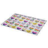 Pride Hearts Glas Cutting Board Schneidebrett (Ecke)