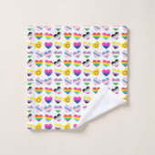 Pride Hearts Handtuch Set (Waschlappen)