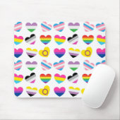 Pride Hearts Mousepad (Mit Mouse)