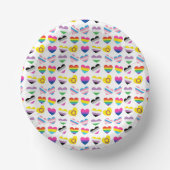 Pride Hearts Paper Bowls Pappteller (Vorderseite)
