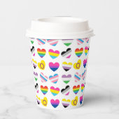 Pride Hearts Paper Cups Pappbecher (Rückseite)