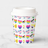 Pride Hearts Paper Cups Pappbecher (Rechts)