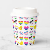 Pride Hearts Paper Cups Pappbecher (Vorderseite)