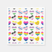 Pride Hearts Paper Napkins Serviette (Vorderseite)