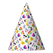 Pride Hearts Party Hat Partyhütchen (Rückseite)