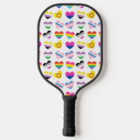 Pride Hearts Pickleball Racket Schläger (Rückseite)