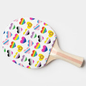 Pride Hearts Ping Pong Paddle Tischtennis Schläger (Seitenansicht)