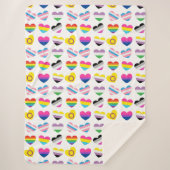 Pride Hearts Sherpa Blanket Sherpadecke (Vorderseite)
