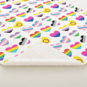 Pride Hearts Sherpa Blanket Sherpadecke (3/4)