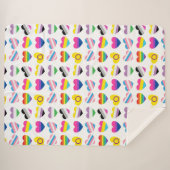Pride Hearts Sherpa Blanket Sherpadecke (Vorderseite (Horizontal))