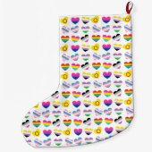 Pride Hearts Strumpf Großer Weihnachtsstrumpf (Rückseite)