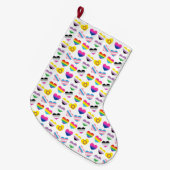Pride Hearts Strumpf Großer Weihnachtsstrumpf (Vorderansicht (hängend))