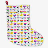 Pride Hearts Strumpf Großer Weihnachtsstrumpf (Vorderseite)
