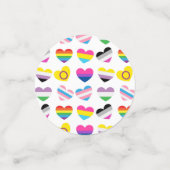 Pride Hearts Table Confetti Konfetti (Klein Vorderseite)