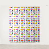 Pride Hearts Tapestry Wandteppich (Vorderseite)