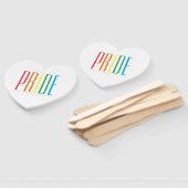 PRIDE Herz Form Hand Fans Fächer (Non-assembled)