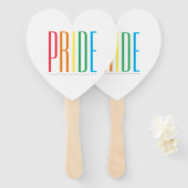 PRIDE Herz Form Hand Fans Fächer (Vorne und Hinten)