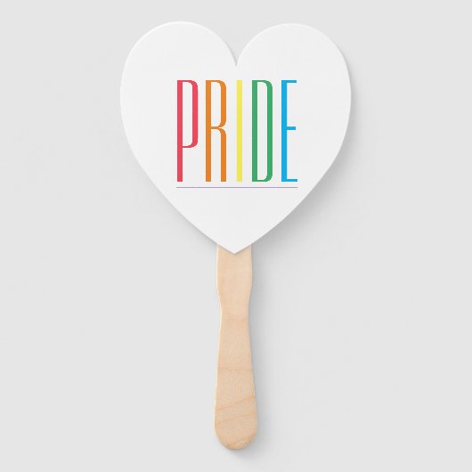 PRIDE Herz Form Hand Fans Fächer (Vorderseite)