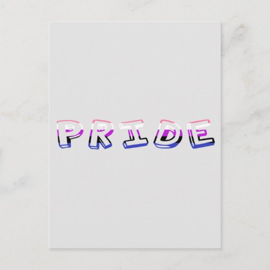 Pride Holo | Genderfluid Pride Postkarte (Vorderseite)