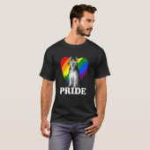 Pride Husky LBGT mit Herz belastet T-Shirt (Vorne ganz)