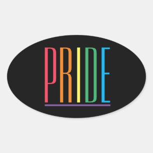 PRIDE II Oval-Aufkleber Ovaler Aufkleber