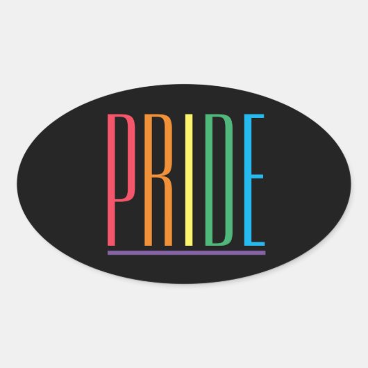PRIDE II Oval Stickers (Vorderseite)