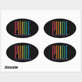 PRIDE II Oval Stickers (Blatt)