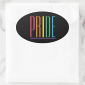 PRIDE II Oval Stickers (Tasche)