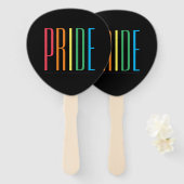PRIDE II Paddle Form Hand Fans Fächer (Vorne und Hinten)