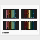 PRIDE II-Rectangle-Sticker Rechteckiger Aufkleber (Blatt)
