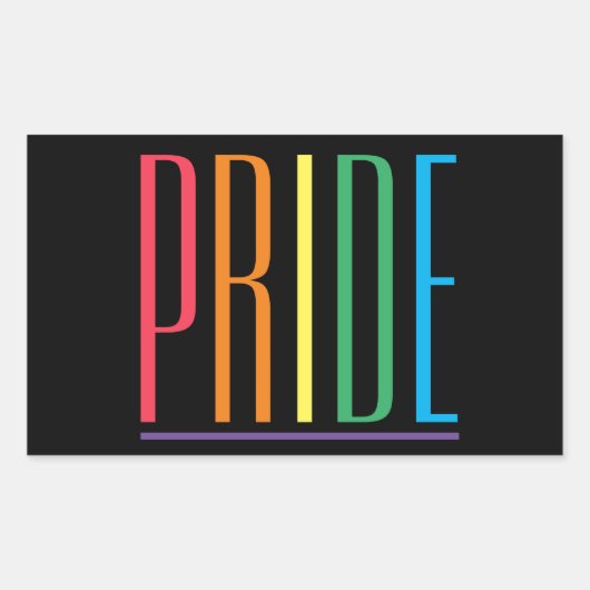 PRIDE II-Rectangle-Sticker Rechteckiger Aufkleber (Vorderseite)