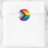Pride Inclusive Diversity Regenbogen Lgbtq Schwule Runder Aufkleber (Tasche)